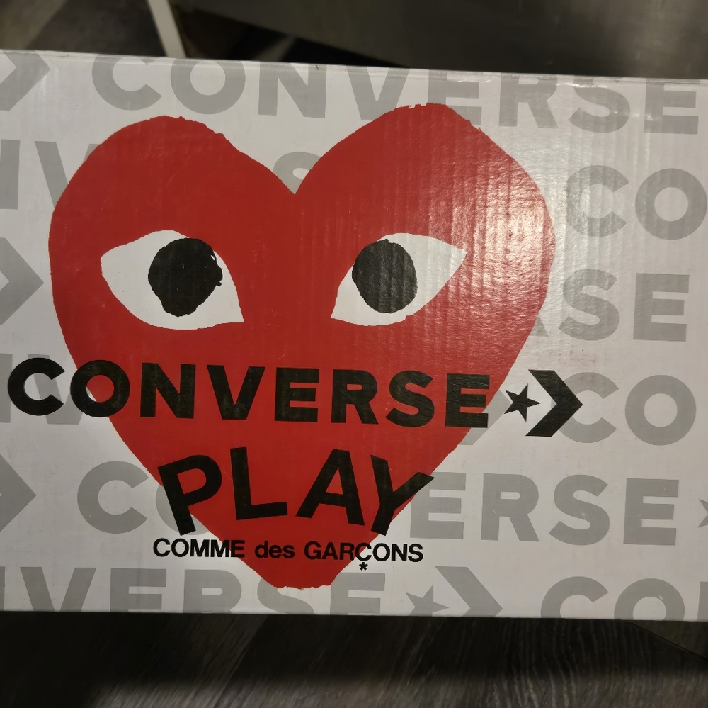 CDC Converse x PLAY Canvas Chuck  Cream with Red Brand New Womens  Size 10 - Picture 9 of 10